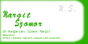 margit szomor business card